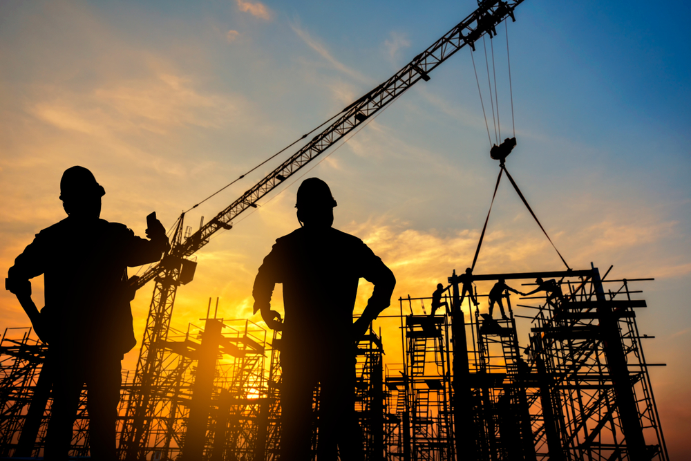 Construction Site at Sunset